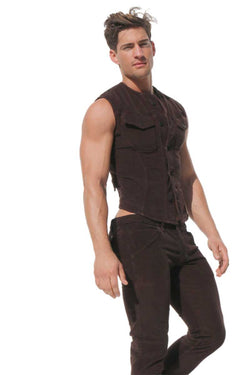 Rufskin Brown Quinn Corduroy Vest thumbnail 2