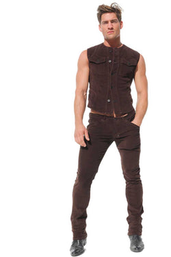 Rufskin Brown Quinn Corduroy Vest thumbnail 1