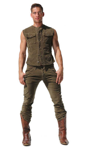 Rufskin Olive Quinn Corduroy Vest