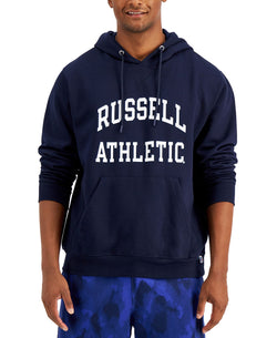 Russell Athletic Archer Logo-print Fleece Hoodie Dark Navy thumbnail 1