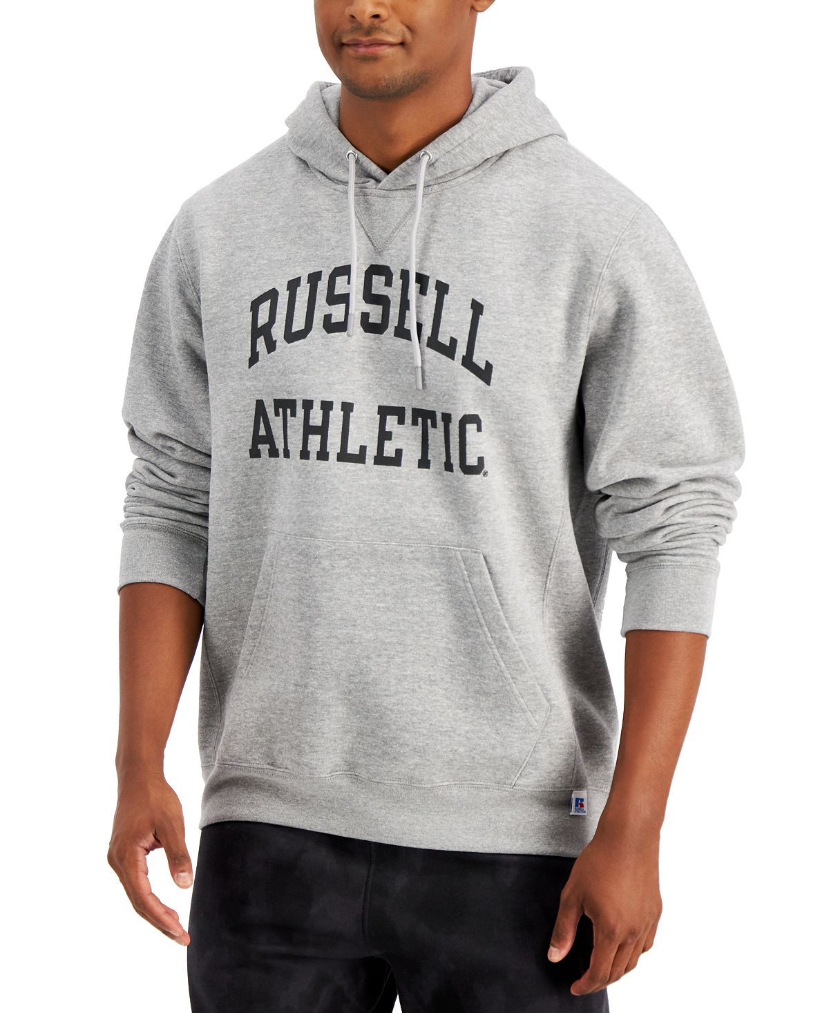 Russell Athletic Archer Logo-print Fleece Hoodie Grey Heather