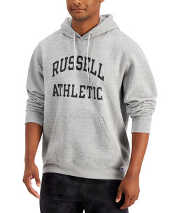 Russell Athletic Archer Logo-print Fleece Hoodie Grey Heather thumbnail 1