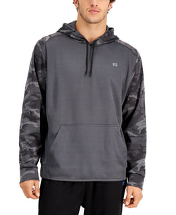 Russell Athletic Dot-camo Colorblocked Fleece Hoodie Gravel thumbnail 1