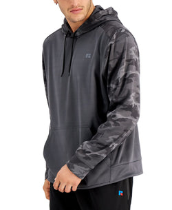 Russell Athletic Dot-camo Colorblocked Fleece Hoodie Gravel thumbnail 3