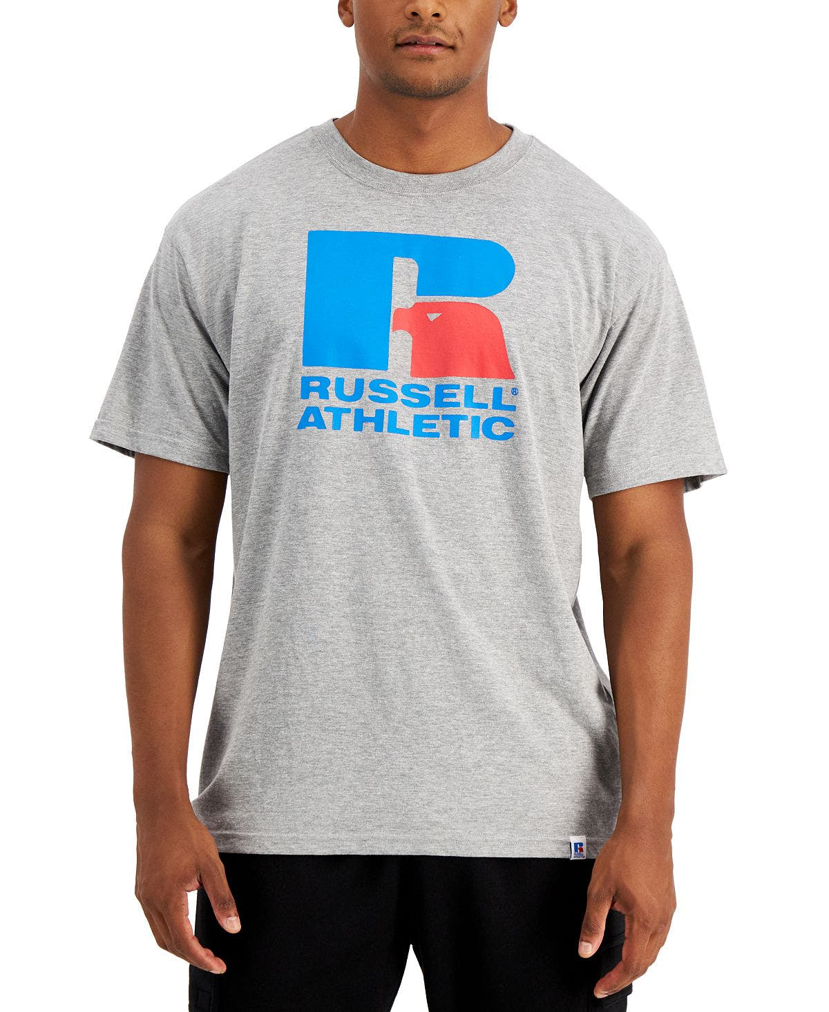 Russell Athletic Lawrence Logo Graphic T-shirt Grey Heather