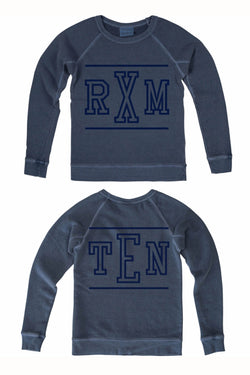 Rxmance Denim Blue RXM Ten Crew Sweatshirt thumbnail 1