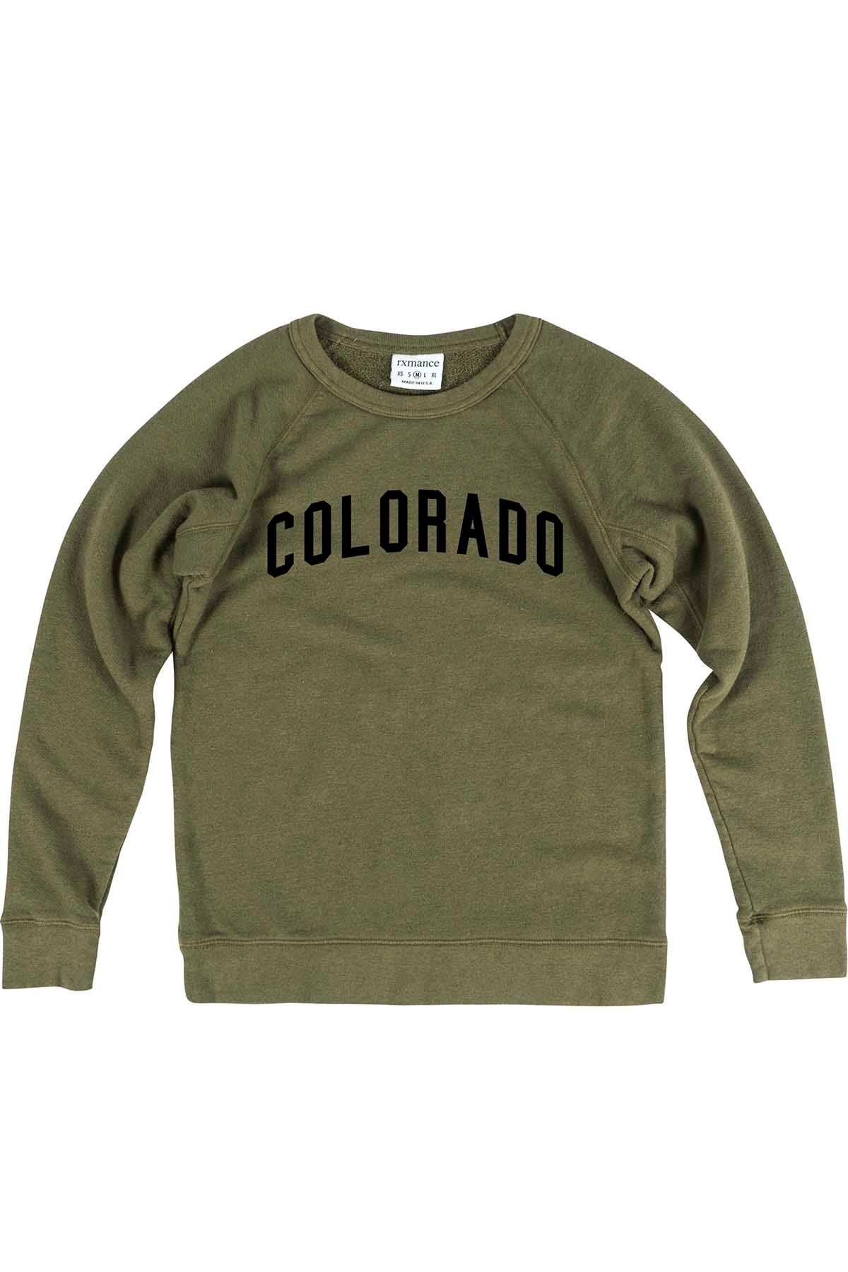 Rxmance Unisex Army Green Colorado Sweatshirt
