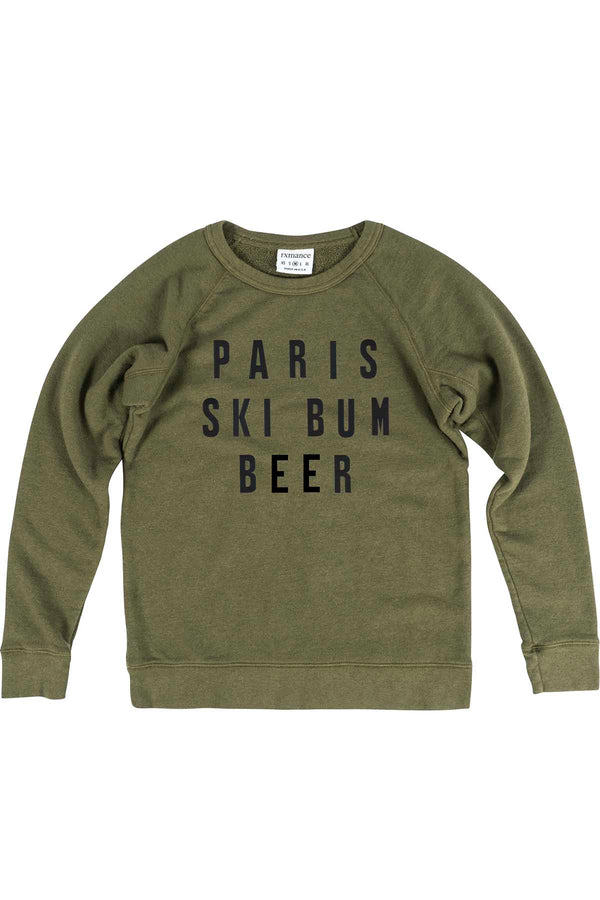 Rxmance Unisex Army Green Ski Bum Sweatshirt