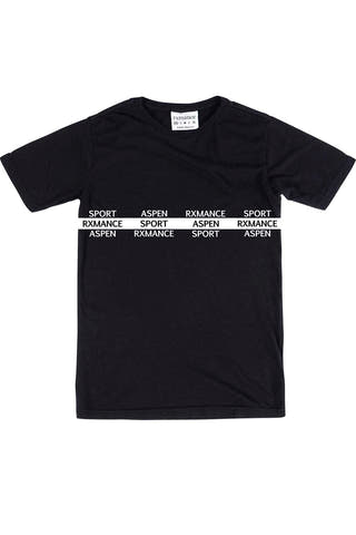 Rxmance Unisex Black Aspen Crew Tee