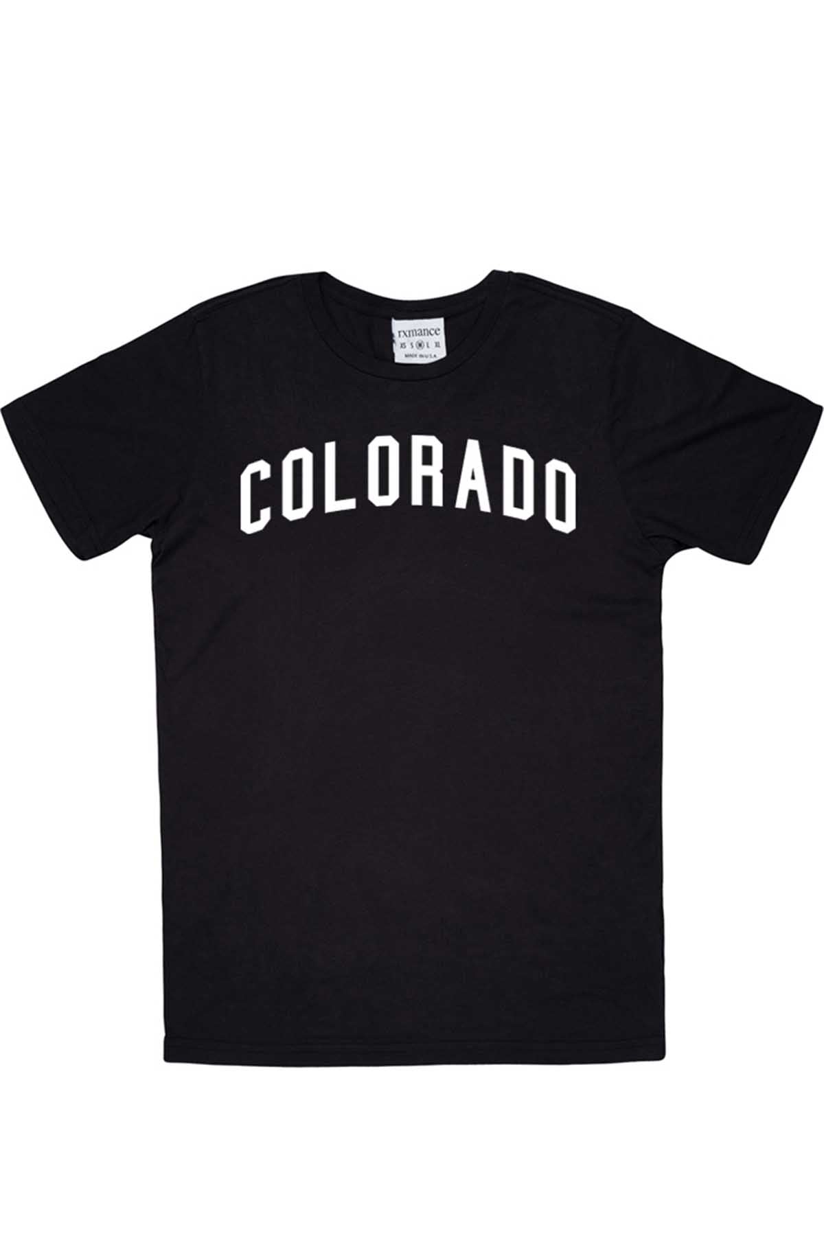 Rxmance Unisex Black Colorado Crew Tee