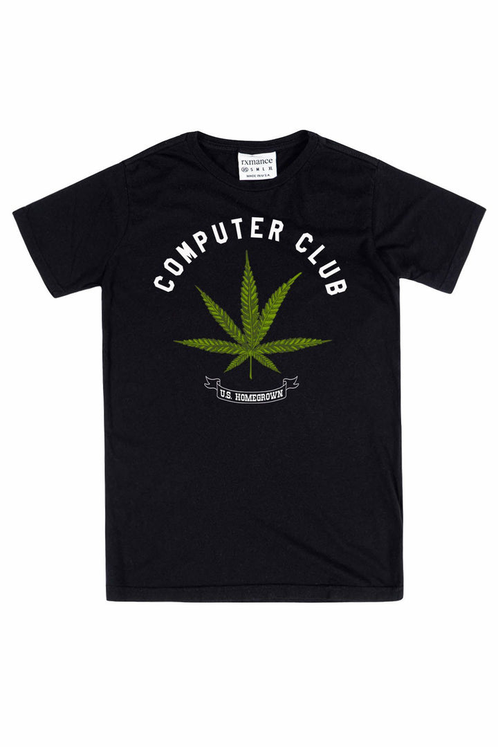 Rxmance Unisex Black 'Computer-Club' Tee