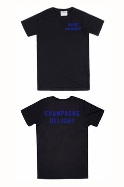 Rxmance Unisex Black Front/Back 'Champagne' Tee thumbnail 1