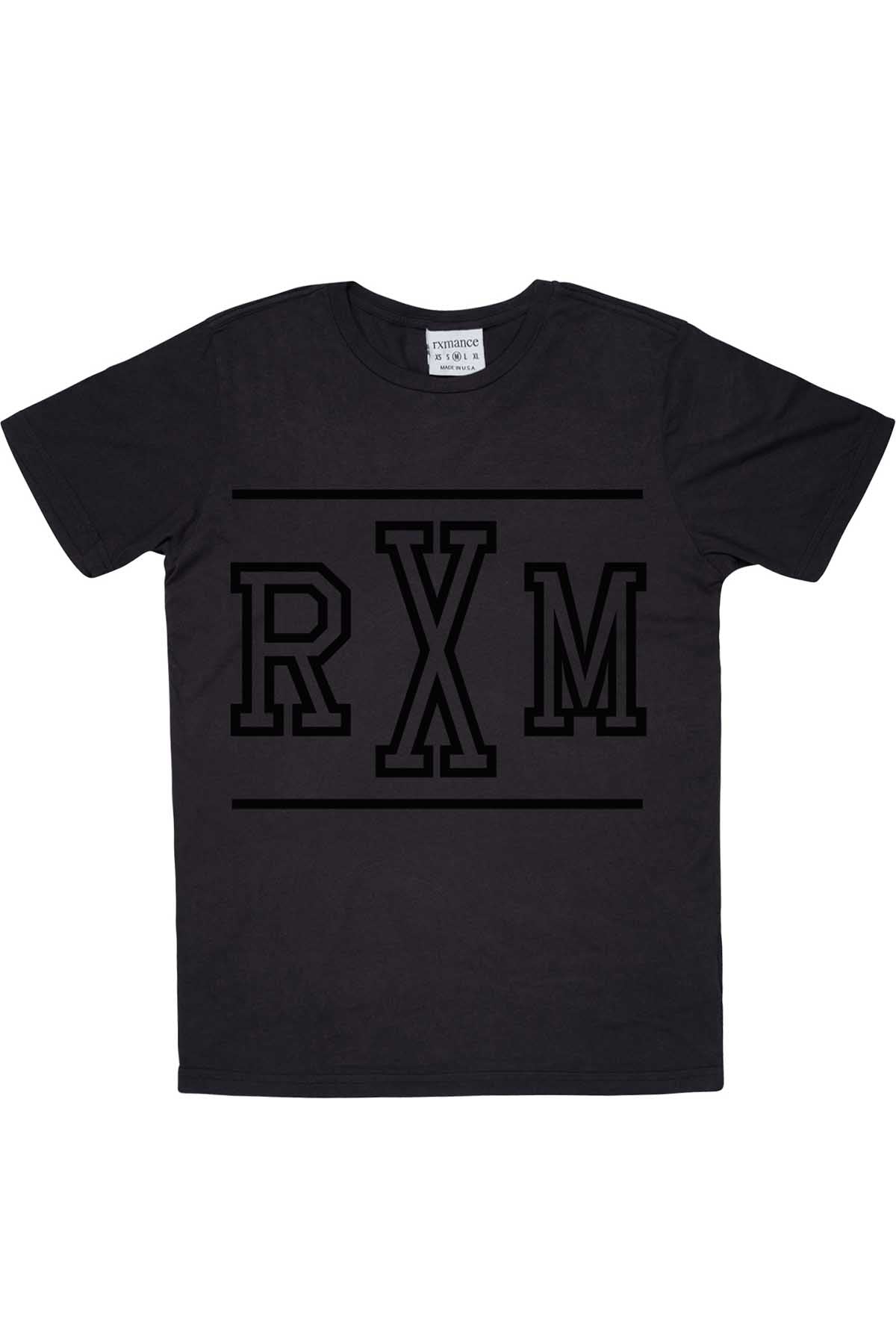 Rxmance Unisex Black Front/Back 'RXM Ten' Tee