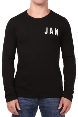 Rxmance Unisex Black Jamaica Loose-Knit Long-Sleeve Tee thumbnail 2