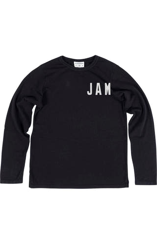 Rxmance Unisex Black Jamaica Loose-Knit Long-Sleeve Tee