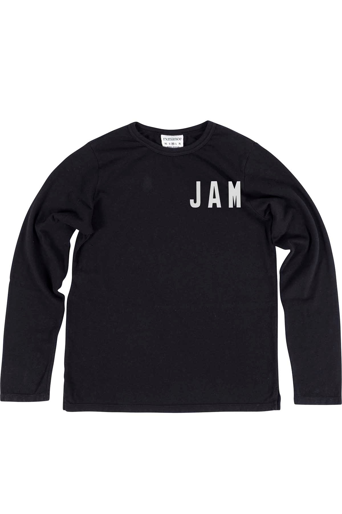 Rxmance Unisex Black Jamaica Loose-Knit Long-Sleeve Tee