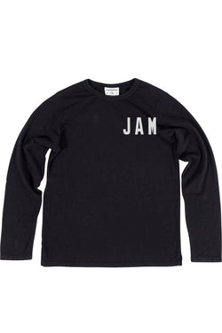 Rxmance Unisex Black Jamaica Loose-Knit Long-Sleeve Tee thumbnail 1