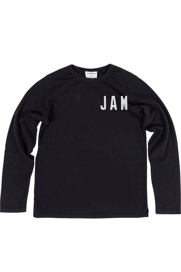 Rxmance Unisex Black Jamaica Loose-Knit Long-Sleeve Tee