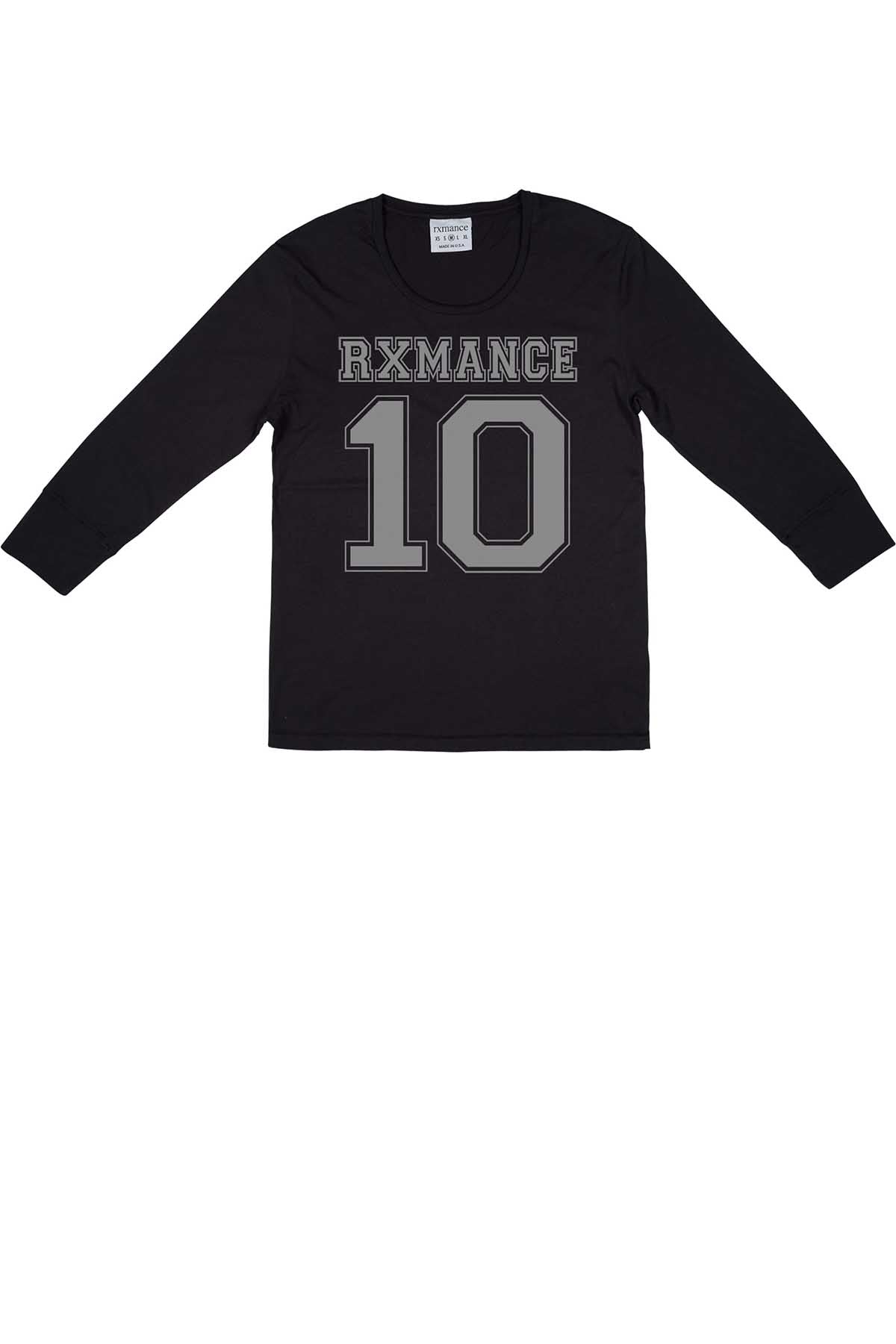 Rxmance Unisex Black Jersey 3/4-Sleeve Lounge Tee