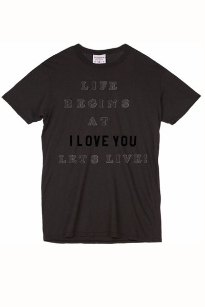 Rxmance Unisex Black 'Lets Live' Tee