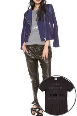 Rxmance Unisex Black 'Lets Live' Tee thumbnail 4