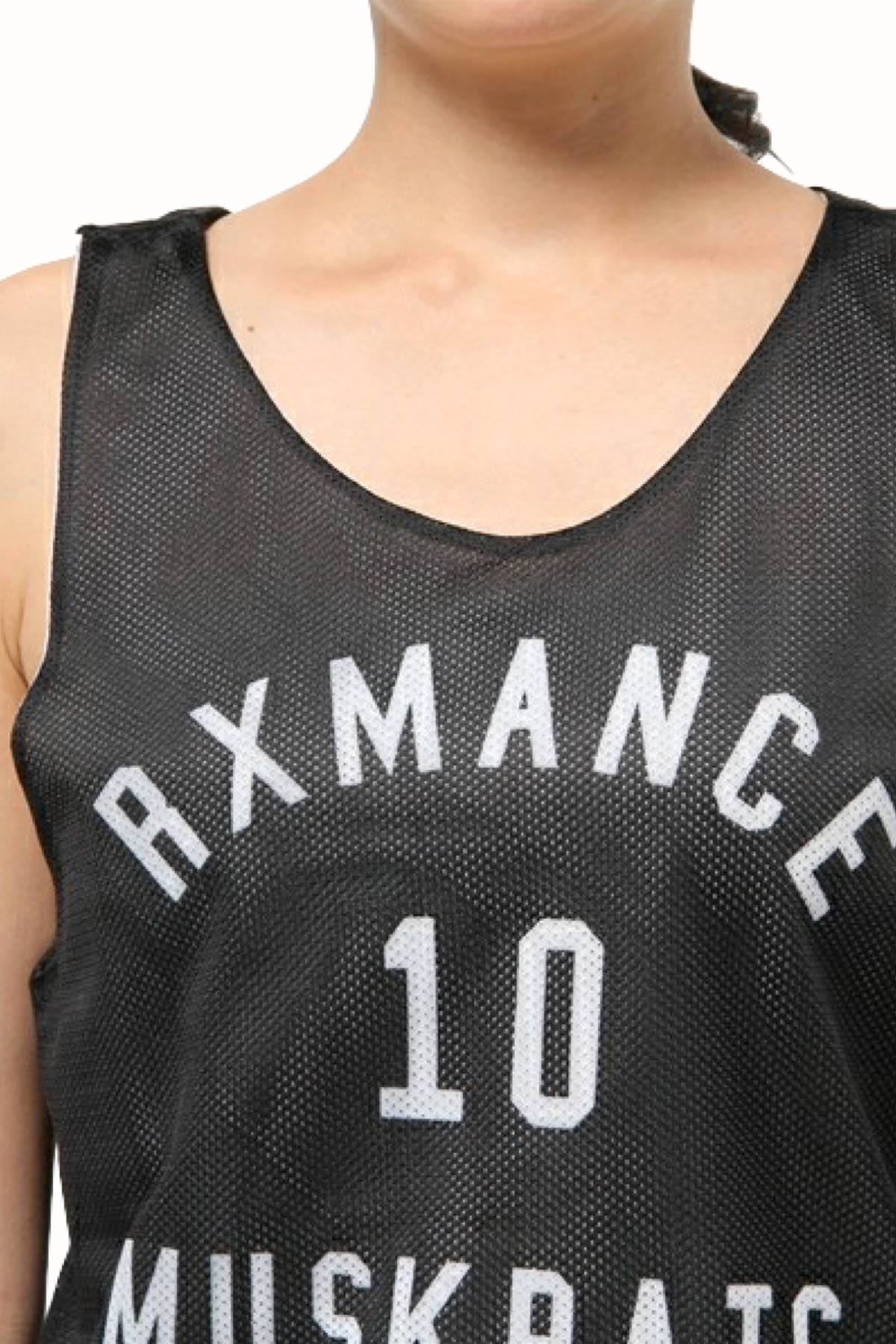 Rxmance Unisex Black Muskrats Basketball Mesh Tank