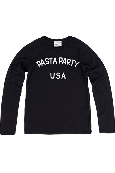 Rxmance Unisex Black Pasta Party Long Sleeve Tee