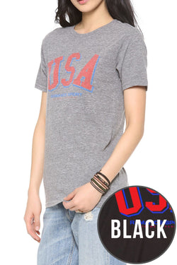 Rxmance Unisex Black USA Crew Tee thumbnail 3