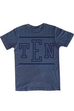 Rxmance Unisex Denim Blue Front/Back 'RXM Ten' Tee thumbnail 3