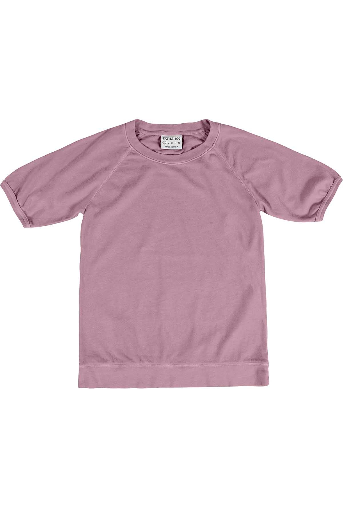 Rxmance Unisex Faded-Rose Loose-Knit Short-Sleeve Tee