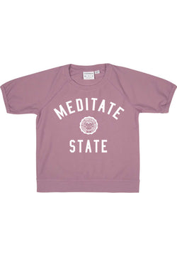 Rxmance Unisex Faded-Rose Meditate-State Loose-Knit Short-Sleeve Tee thumbnail 2