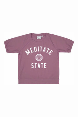 Rxmance Unisex Faded-Rose Meditate-State Loose-Knit Short-Sleeve Tee thumbnail 1