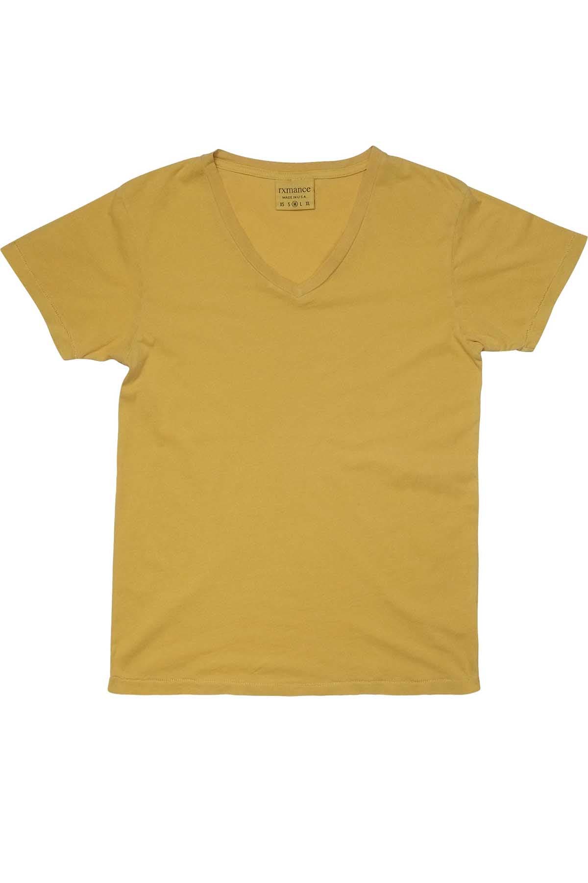 Rxmance Unisex Gold V-Neck Tee
