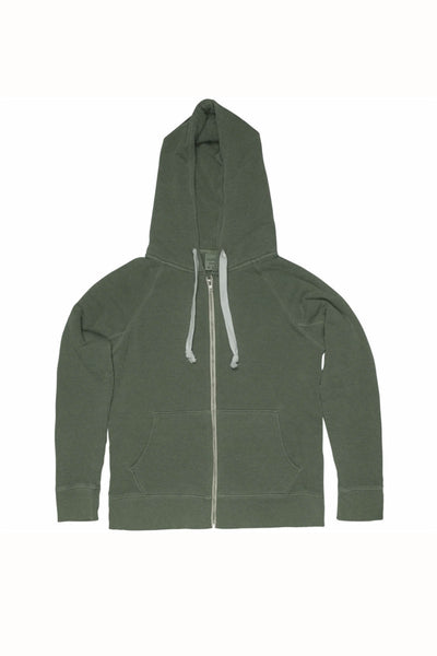 Rxmance Unisex Grass Green Hooded Zip Jacket