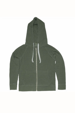 Rxmance Unisex Grass Green Hooded Zip Jacket thumbnail 1