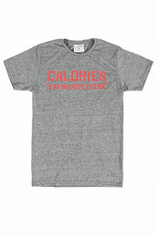 Rxmance Unisex Grey 'Calories' Tee
