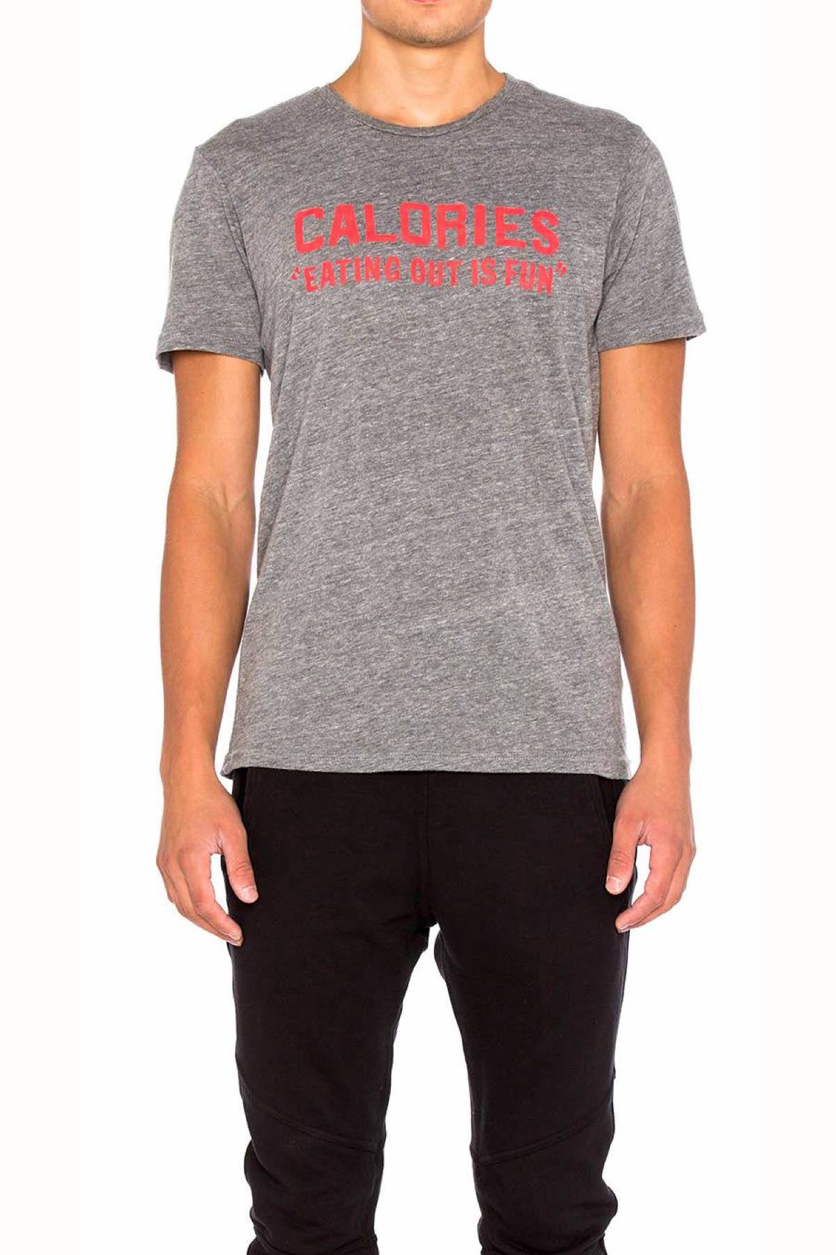 Rxmance Unisex Grey 'Calories' Tee