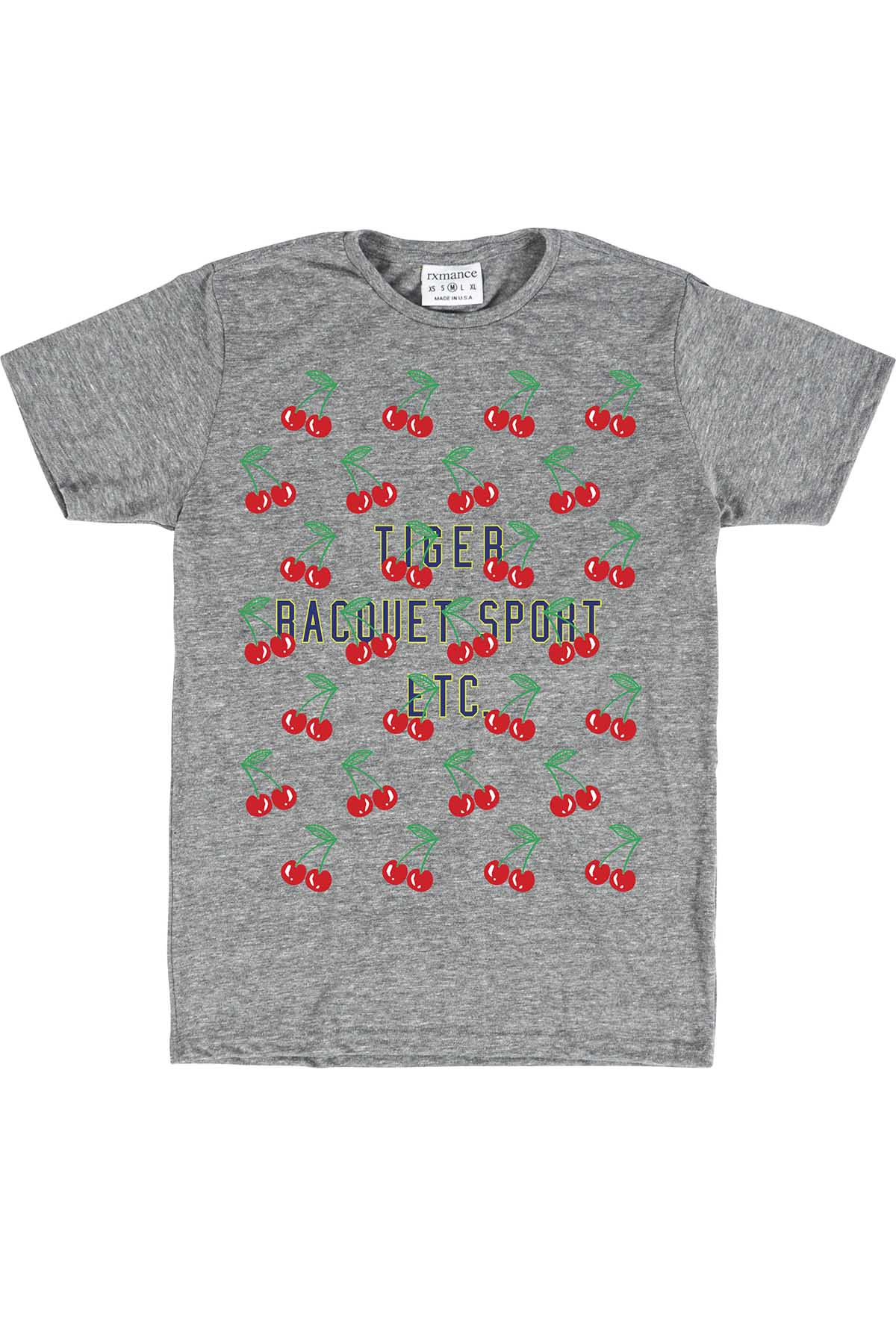 Rxmance Unisex Grey Cherries Crew Tee