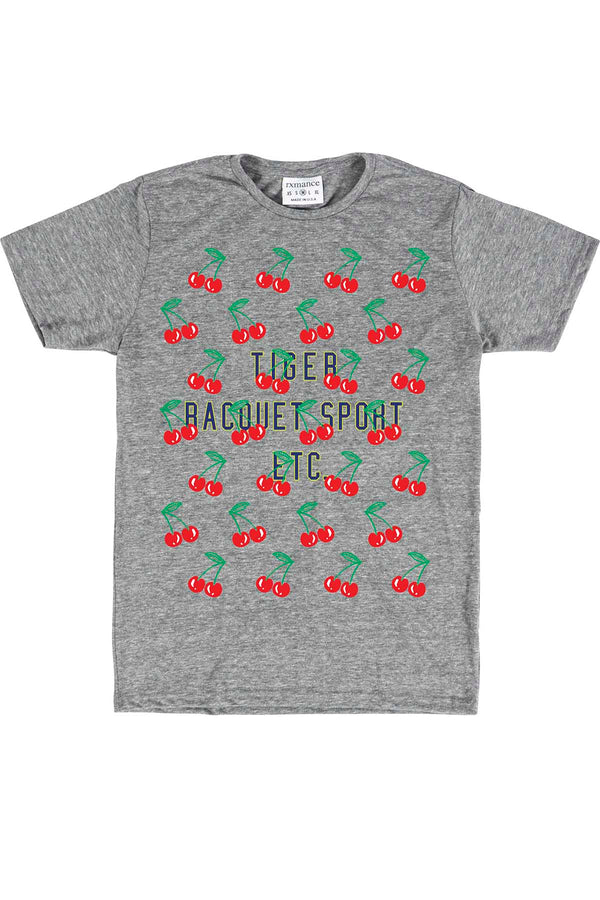 Rxmance Unisex Grey Cherries Crew Tee