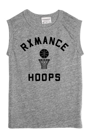 Rxmance Unisex Grey Hoops Muscle T