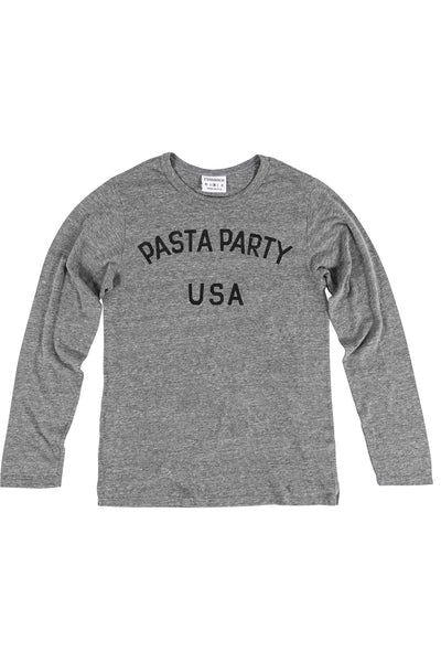 Rxmance Unisex Grey Pasta Party Long Sleeve Tee