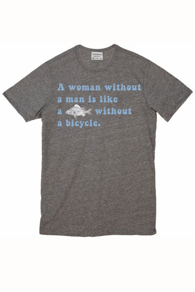 Rxmance Unisex Grey 'Woman' Tri-Blend Crew Tee