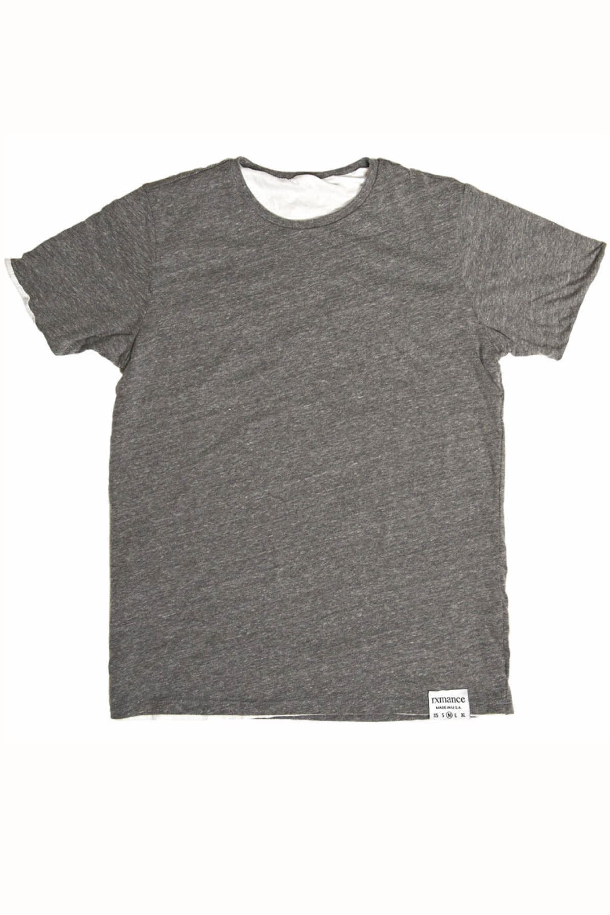 Rxmance Unisex Grey & White Reversible Crew Tee