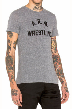 Rxmance Unisex Heather Grey 'Arm Wrestling' Tee thumbnail 3