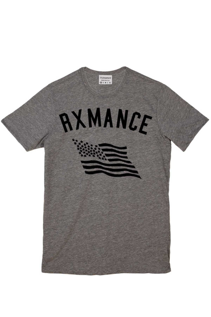 Rxmance Unisex Heather Grey 'Flowing Flag' Tee