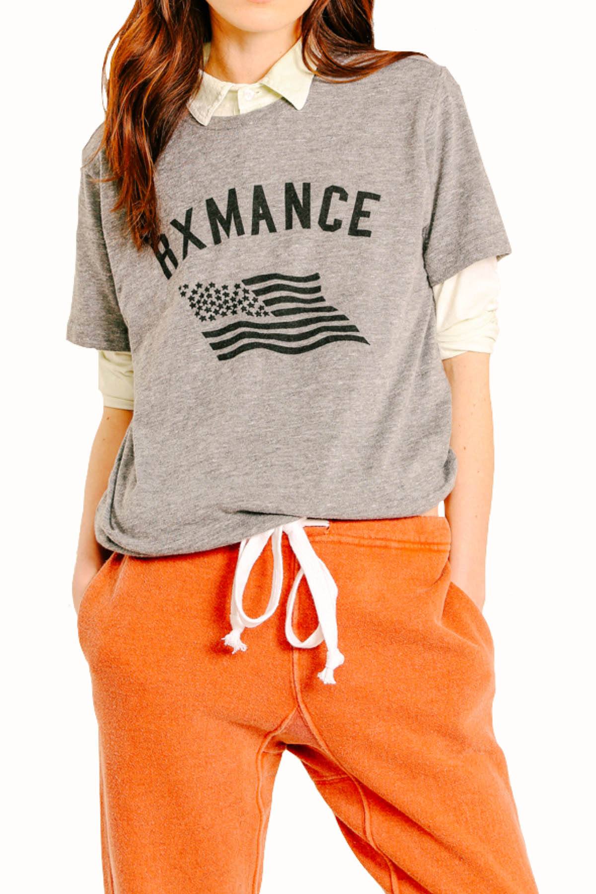 Rxmance Unisex Heather Grey 'Flowing Flag' Tee
