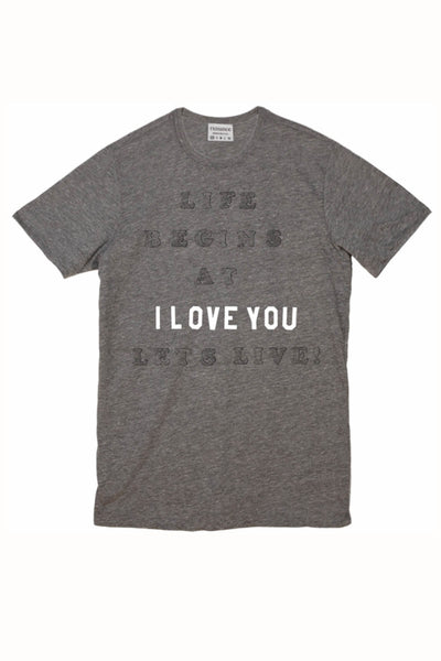 Rxmance Unisex Heather Grey 'Lets Live' Tee