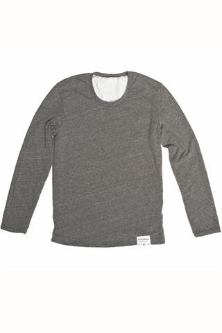 Rxmance Unisex Heather Grey Reversible Long Sleeve Tee