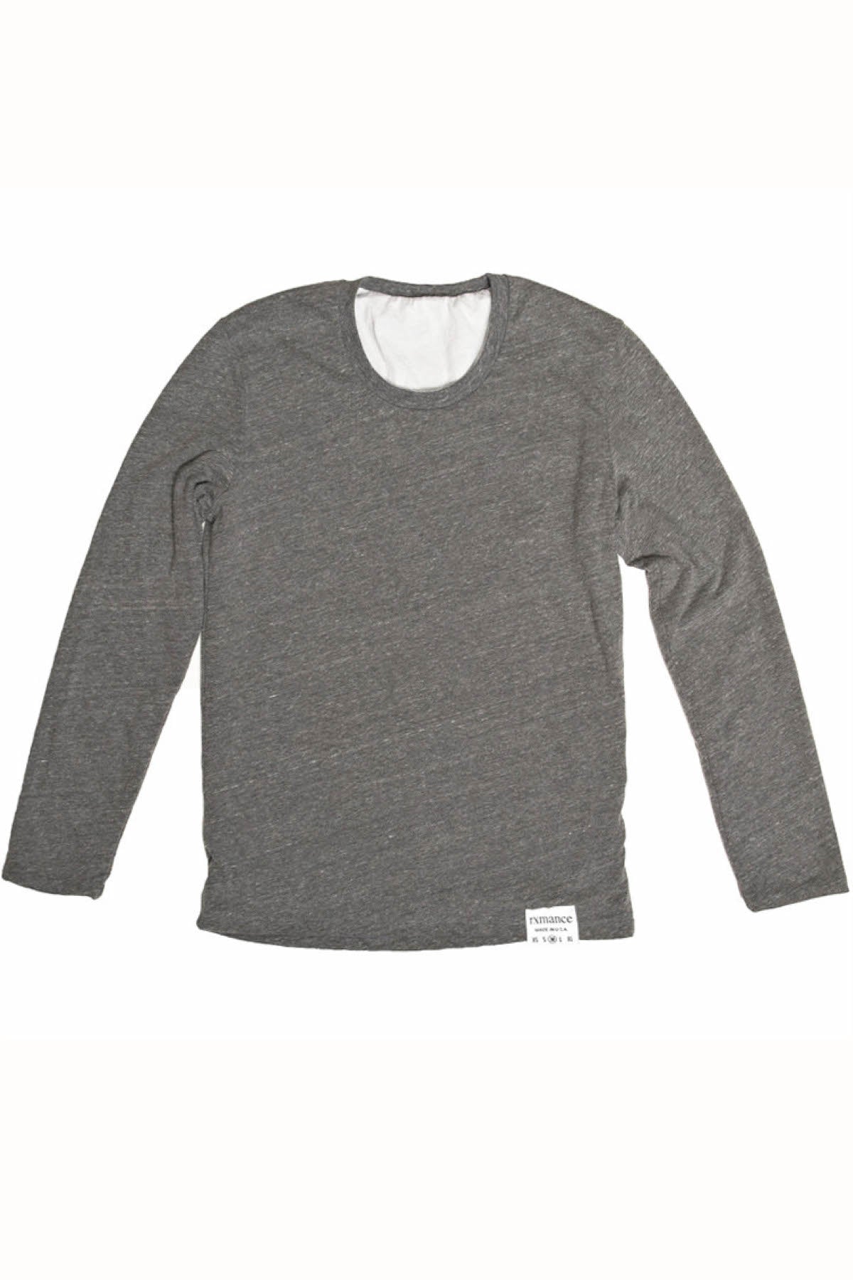 Rxmance Unisex Heather Grey Reversible Long Sleeve Tee