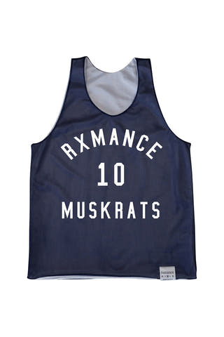 Rxmance Unisex Navy Muskrats Basket Ball Mesh Tank